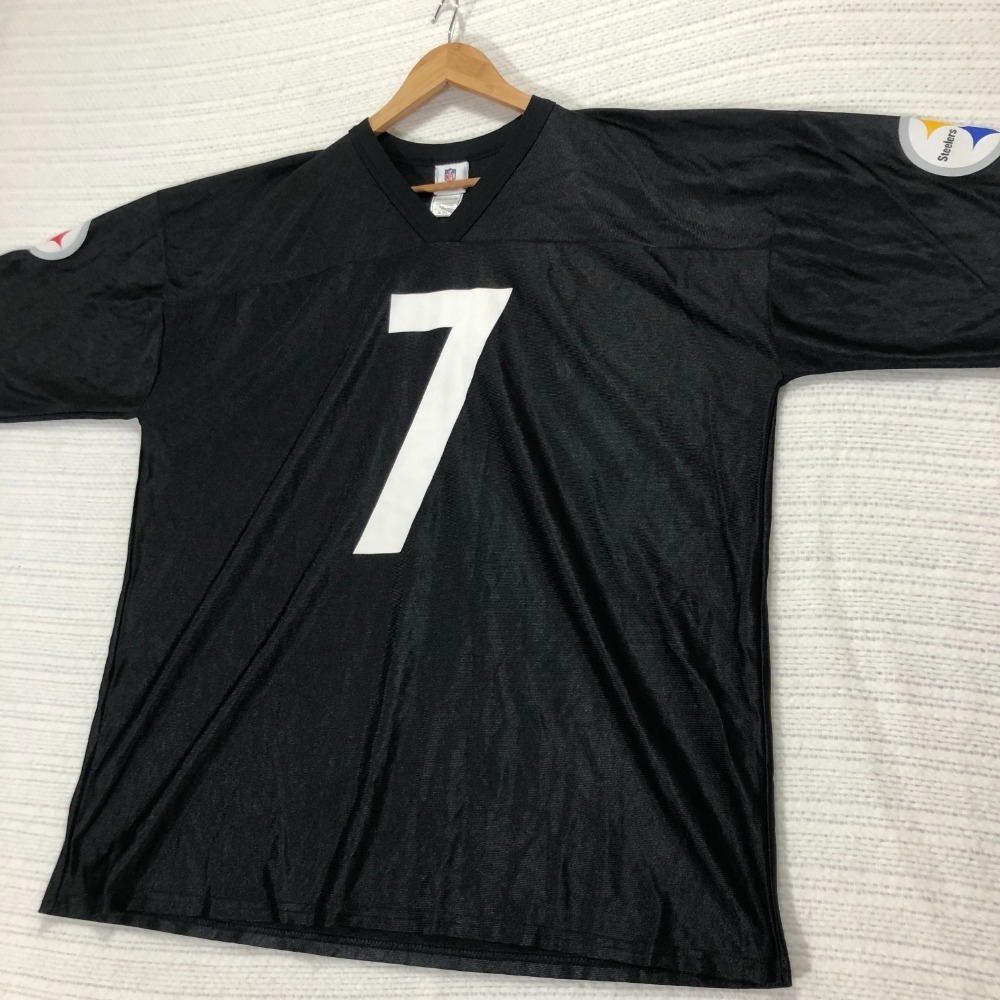 NFL Ben Roethlisberger #7 Steelers Jersey Football Black Mens 2XL